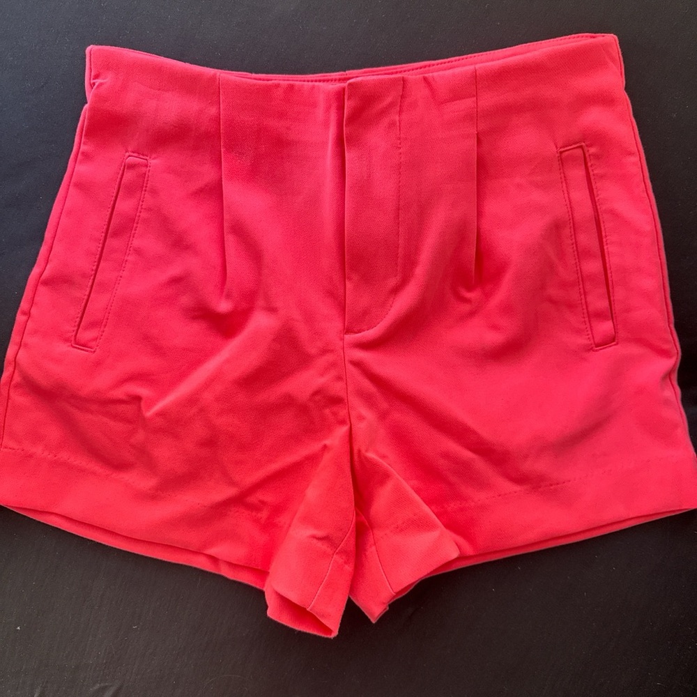 a new day Women's Bright coral High Waist Shorts